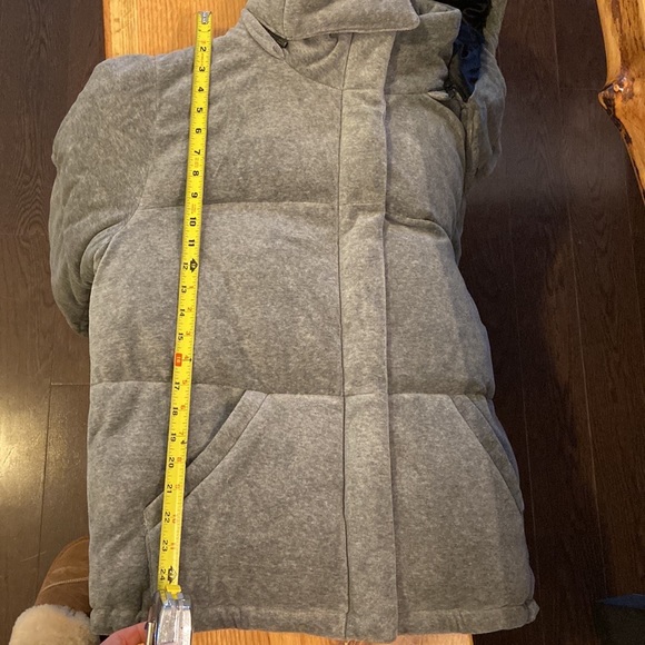 Kendall & Kylie Women Oversized Velour Puffer Jacket Heather Grey size Small - Picture 5 of 7